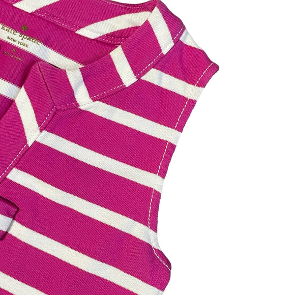 Kate Spade Dress Sm Tropez Rio Stripe Bow Nocked‎ Neck Shift Sleeveless Pockets - Picture 4 of 11